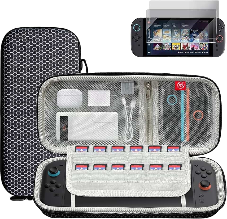 Carrying Case for Nintendo Switch 2 2025 Holds 24 Cartridges w/Pockets
