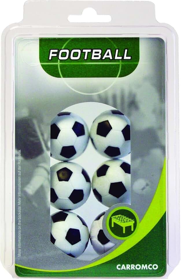 Carromco Kickerbälle im 6er Set | Ersatzbälle für Tischfussball 36mm