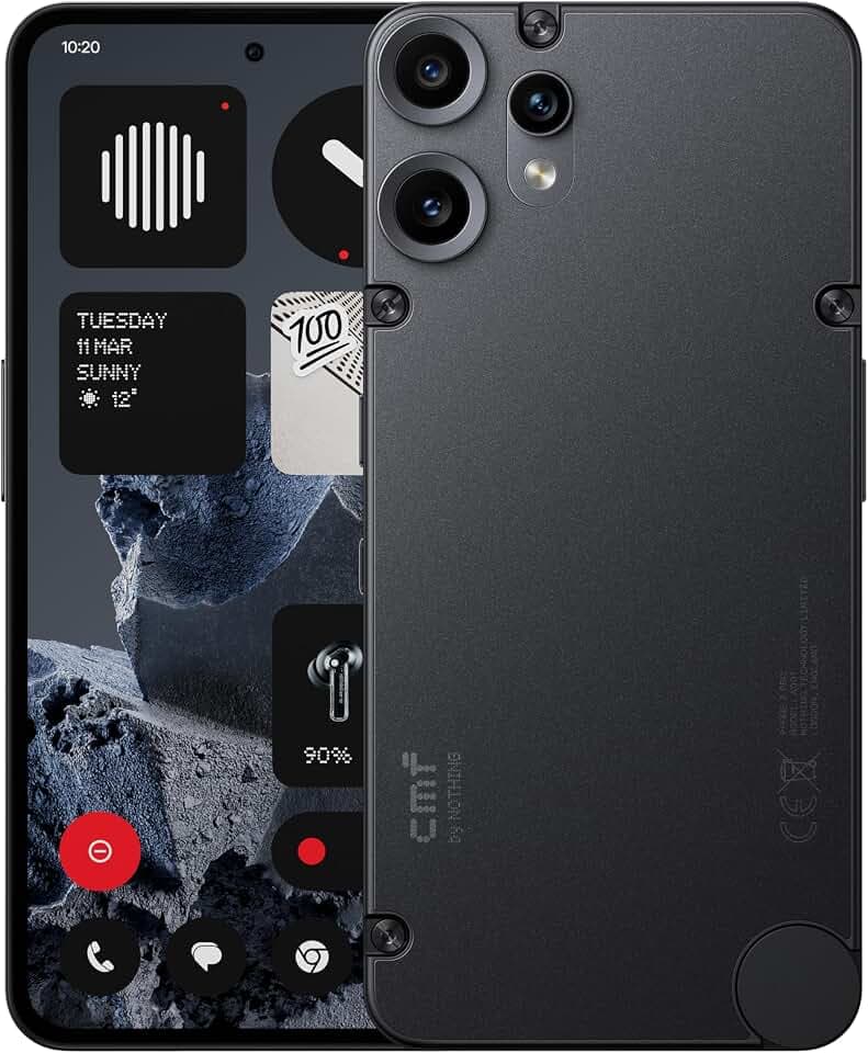 CMF Phone 2 Pro 128GB, Schwarz, Unlocked – 5G Smartphone mit 50MP Kamera und 20x Zoom, 6,77" FHD+ AMOLED Display mit 120Hz, 5000mAh Akku, Nothing OS 3.2