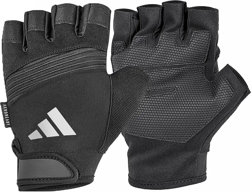 Adidas Aeroready Performance Weightlifting Gloves, Fingerless Workout Gloves