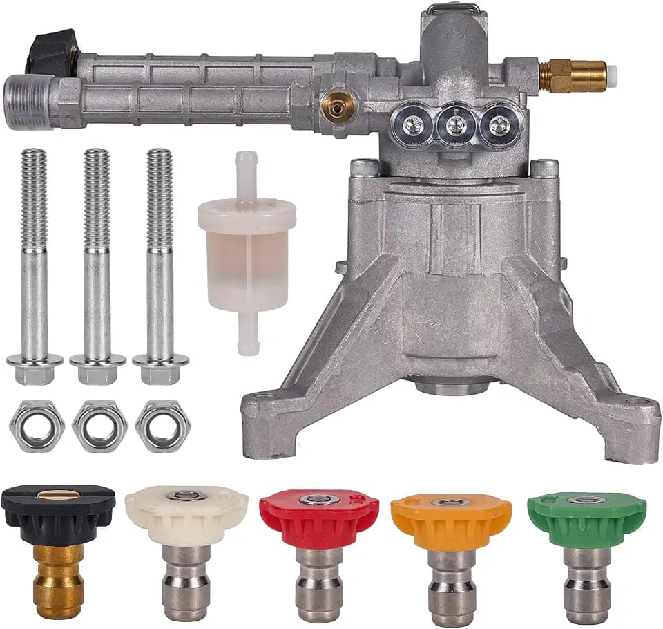 7/8" Shaft Vertical Pressure Washer Pump 2600-3000 PSI @2.5 GPM OEM & Power Washer Pump For Troy Bilt SRMW22G26-EZ Craftsman AR Front Inlet/Outlet