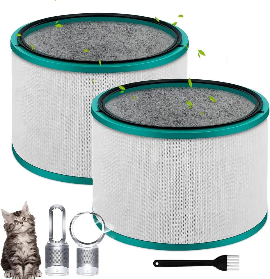 2-Pack HP01 HP02 HEPA Filter Compatible with Dyson Pure Hot Cool Link HP01 HP02 Desk Purifiers, Dyson Pure Cool Link desk fan DP01 DP02, Compare to Part # 968125-03, Fit for Dyson Air Purifier Filter