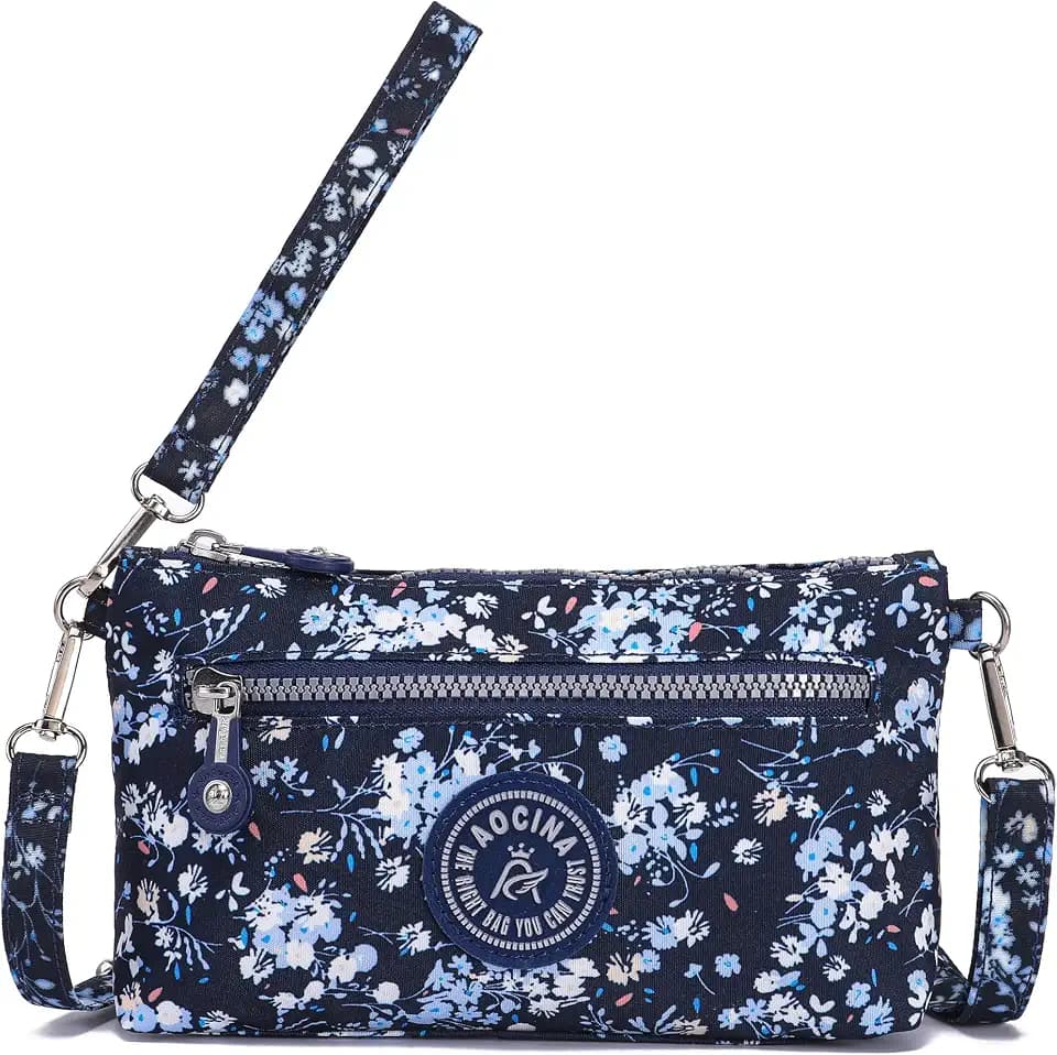 Small Wristlet Wallets for Women Wristlet Purses Built in RFID Card Slots