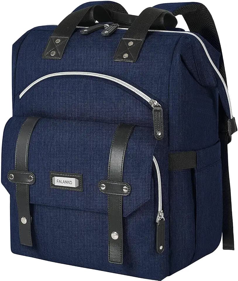 FALANKO Laptop Backpack for Women, Doctor Teacher Work Bookbag College Shoulder Bag with RFID Anti-theft, Nurse Travel Business Bag for Men Women Fit 15.6 Inch Computer