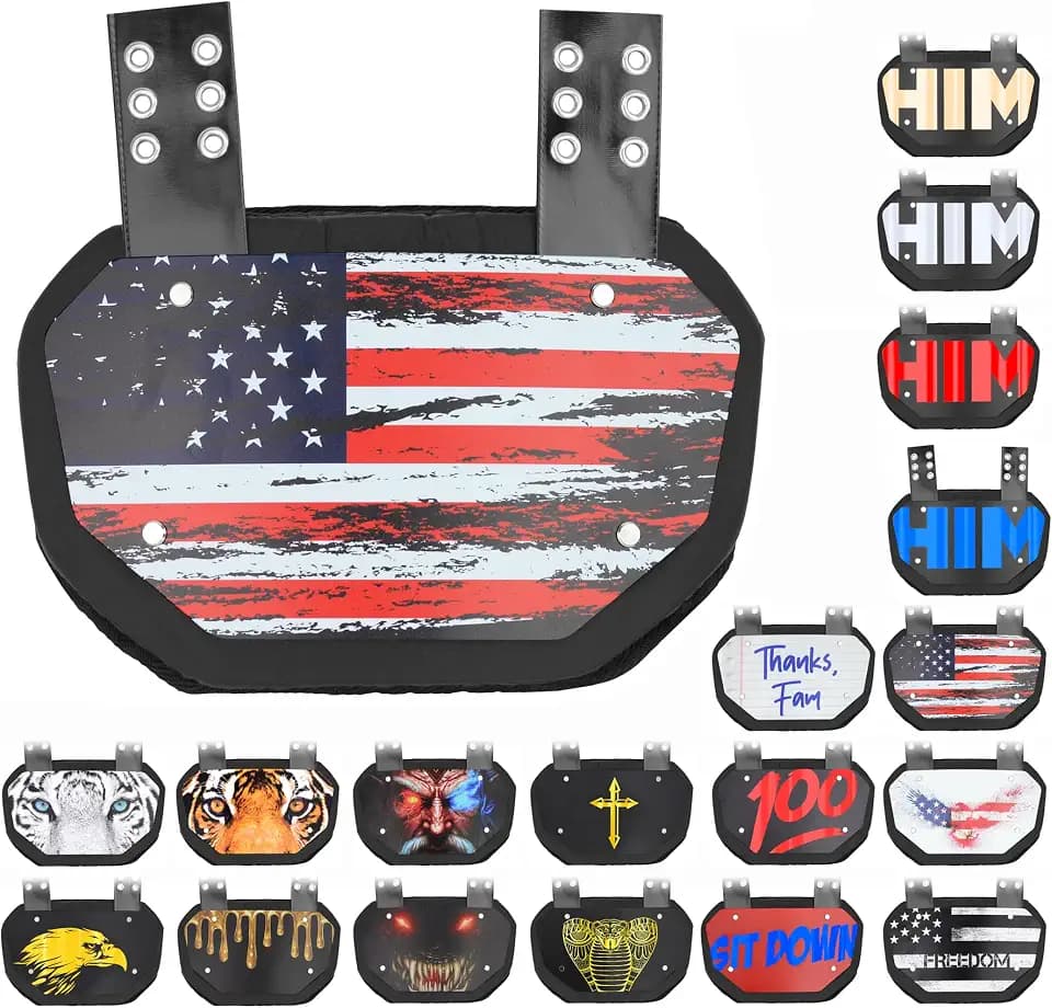 Sports Unlimited Football Backplate for Shoulder Pads - Universal Fit Back Plate - Adult & Youth Back Plate for Football
