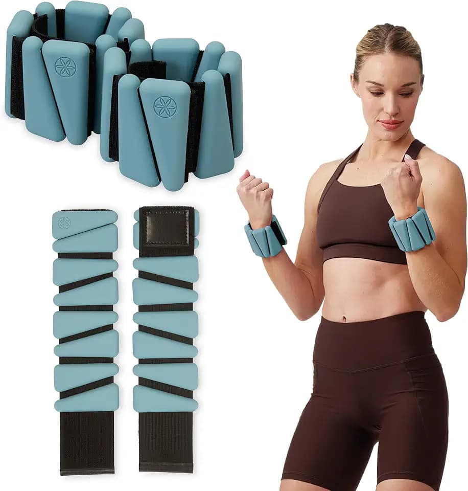 Gaiam Wrist and Ankle Weights, Wearable Bracelet to Strengthen, Tone & Sculpt, Adjustable Ankle Weights for Women & Men for Yoga, Dance, Pilates, Barre, Cardio, Home & Gym Use