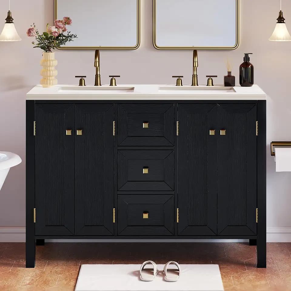 DWVO 47 Inch Bathroom Vanity with Double Sink