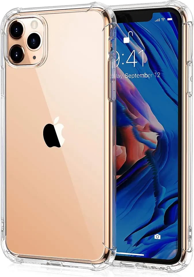 Uluck Hülle kompatibel mit iPhone 11 Pro, kristallklarem Anti-gelben Ultra Slim Soft TPU Silikonschockdicht, Anti-Kratzer-Telefon-Hülle-Reiner klar (5,8 Zoll)