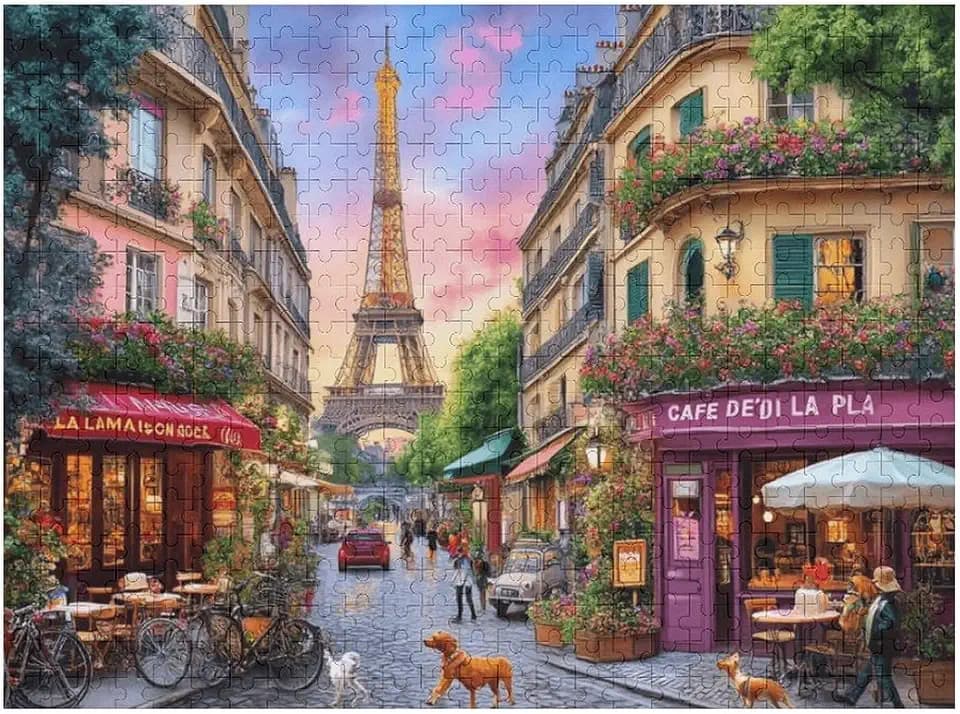 Charming Paris - 500 Piece Jigsaw Puzzle for Adults - Challenging Puzzle Perfect for Game Nights - Finished Size is 20.5 x 15 -Gift for Christmas, Anniversary, Birthday,Family