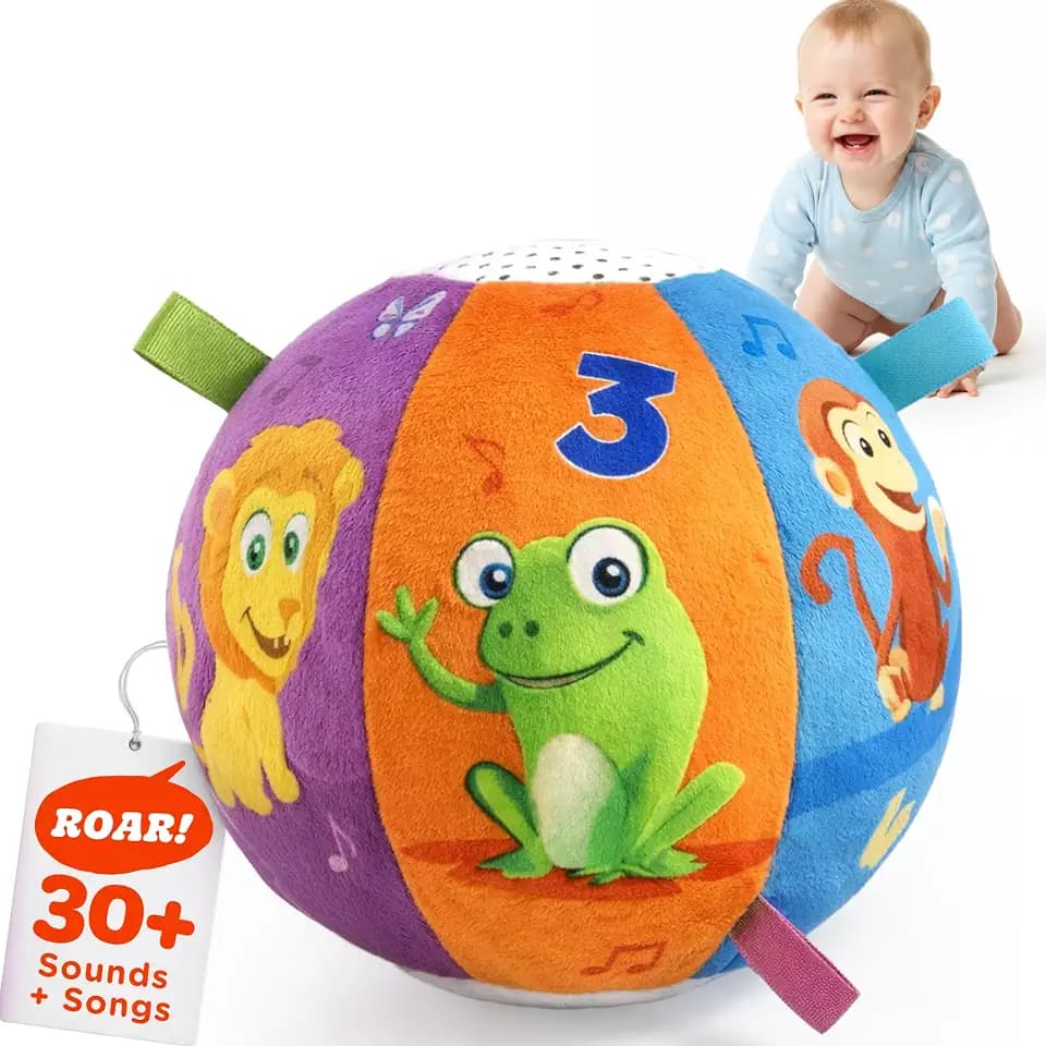 Move2Play, Interactive Baby Ball with 30+ Sounds & Songs | Toys for 1 Year Old Boys & Girls | Baby Toys 6-12+ Months | Musical Crawling Ball for Toddlers 1-3 | 1st Birthday Gift