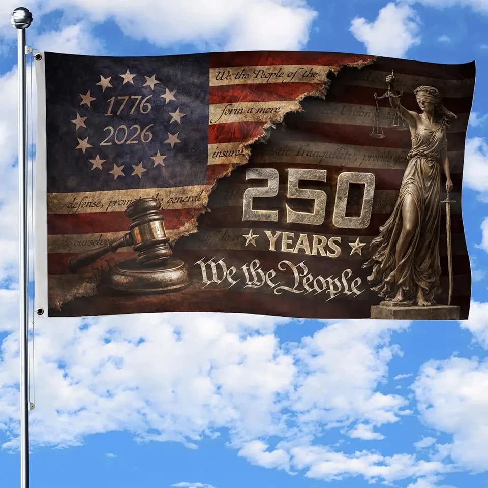 250 Years Of Freedom Flag 3x5 Ft, Two-sided Print, We The People Banner 1