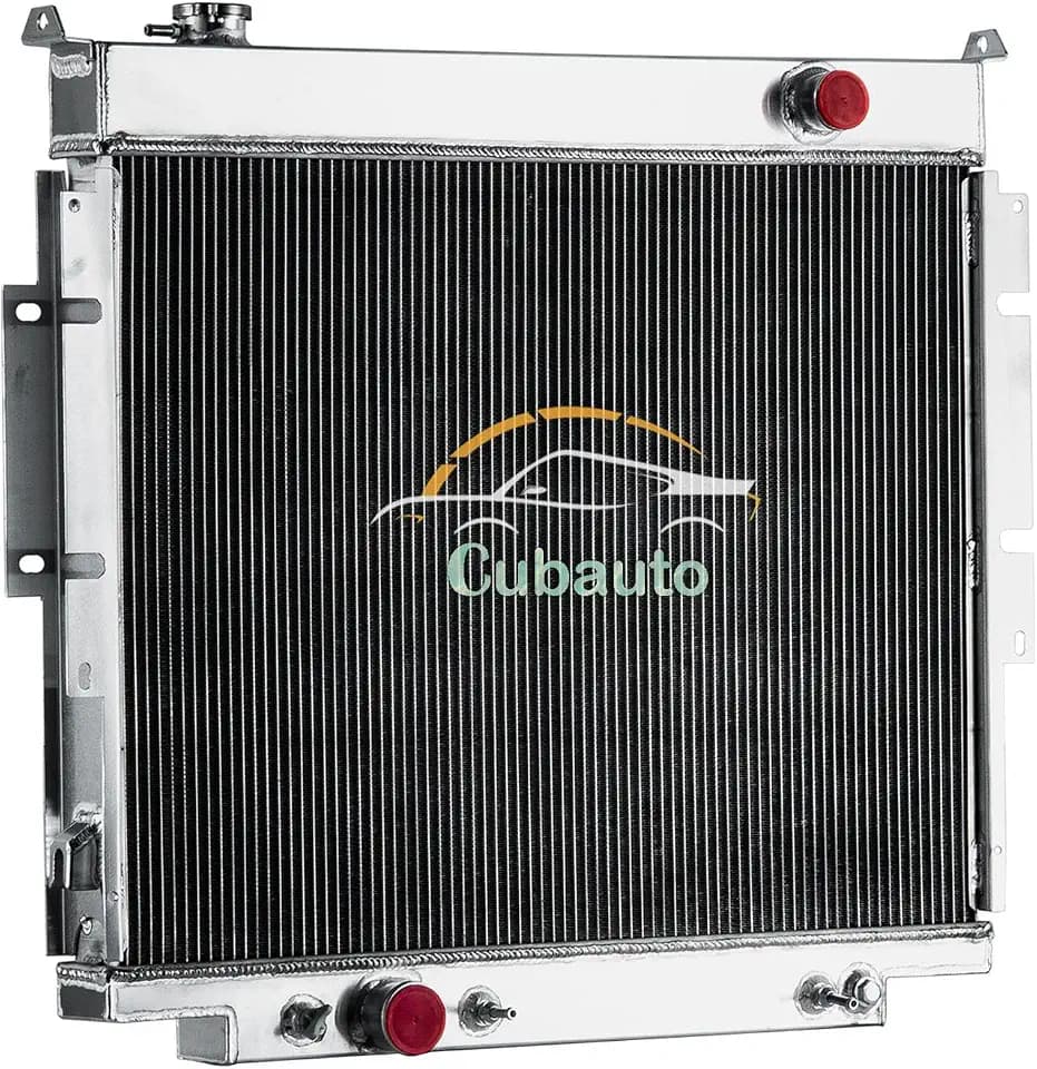 4 Row Aluminum Radiator for 1983-1996 Ford F250 F350 F150 F59 6.9L 7.3L Super Duty V8 Diesel CC1165 DPI1165 Powerstroke Downflow Radiators 1984 1988 1989 1990 1991 1992 1993 1994 1995