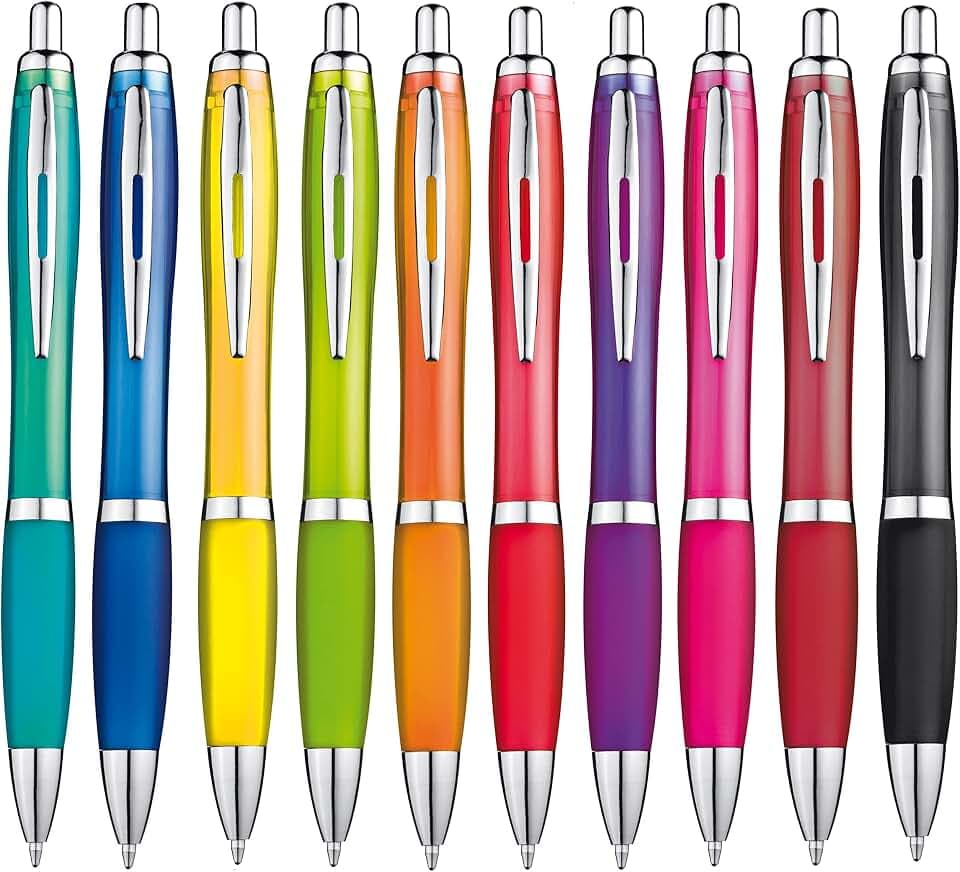 Libetui 10 Kugelschreiber blauschreibend – bunte Kulis Set