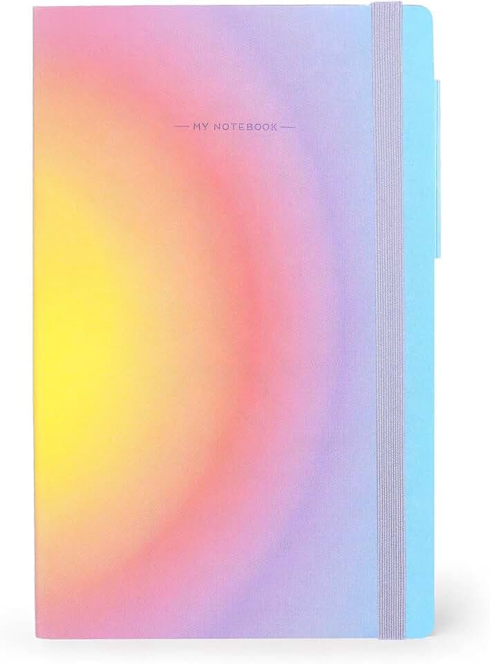 LEGAMI - My Notebook, 6 mm liniertes Notizbuch, Aura, Special Edition, Large, FSC-zertifiziertes Papier, 192 Seiten, Softcover, elastischer Verschluss, 17 x 24 cm
