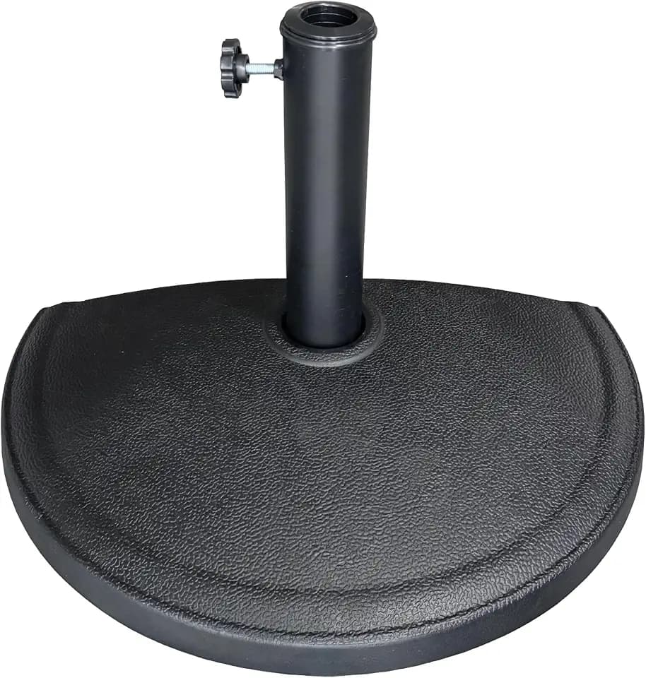 US Weight 20lb Half Round Outdoor Umbrella Base - Use with Patio Table