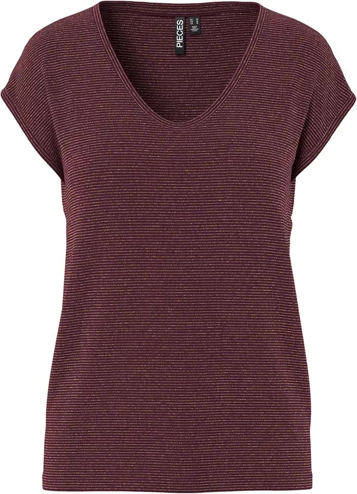 PIECES Female T-Shirt PCBILLO Glitter