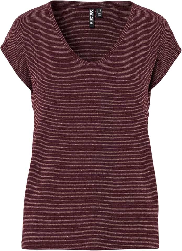 PIECES Female T-Shirt PCBILLO Glitter