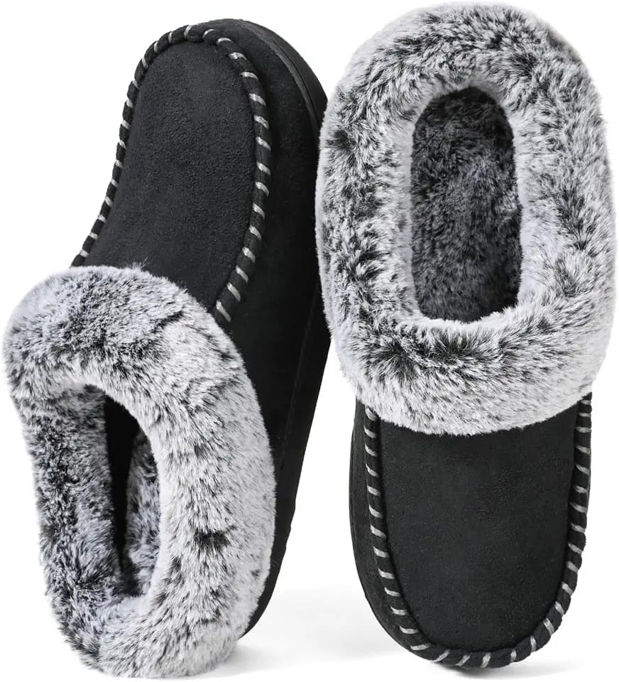 ULTRAIDEAS Women's Memory Foam Hard Bottom House Slippers