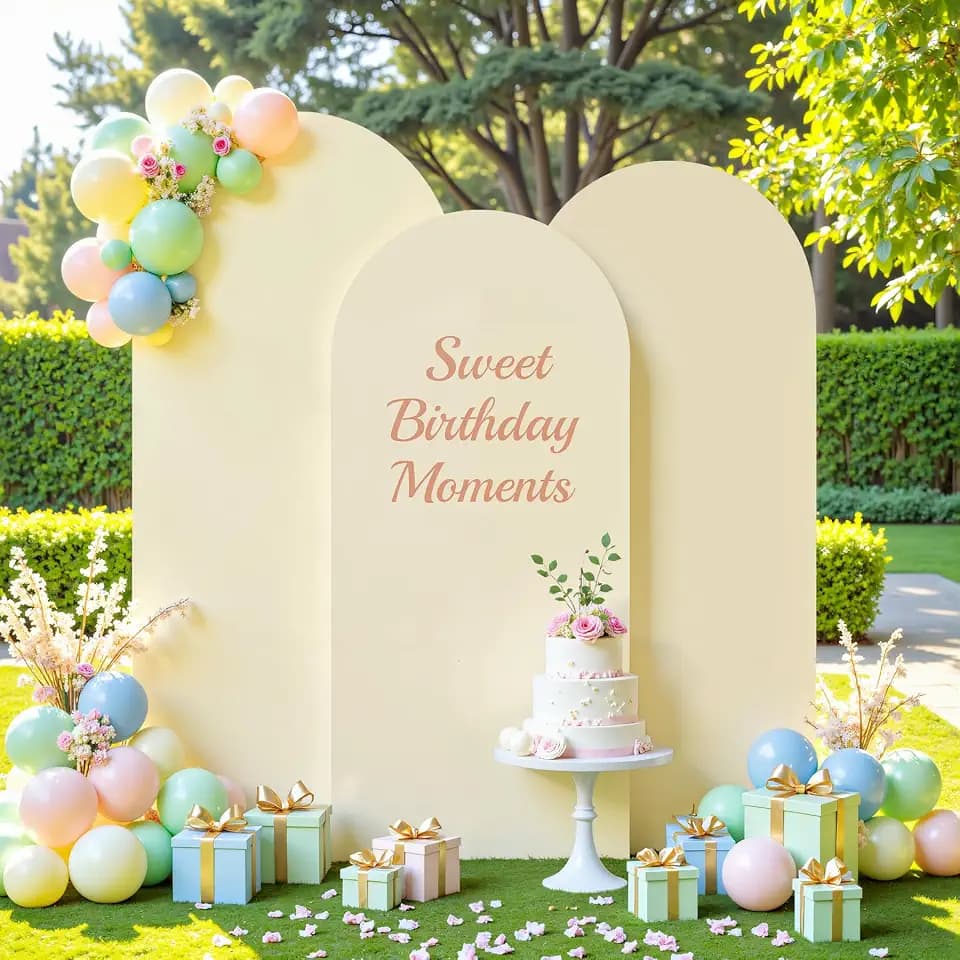 Beige Arch Backdrop Cover Set of 3 Beige Arch Cover Spandex Wedding Arch Covers Stretchy Backdrop for Bridal Shower Birthday Party Baby Shower Ceremony Event Balloon Arch Stand Covers 7.2ft 6.6ft 6ft