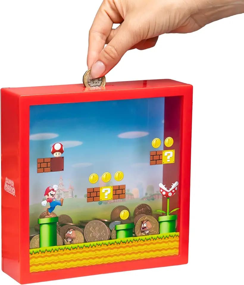 Super Mario Sparschwein - Offiziell Lizenziertes Nintendo-Sparschwein, Geschenk für Mario Bros-Fans, 18 cm (7")