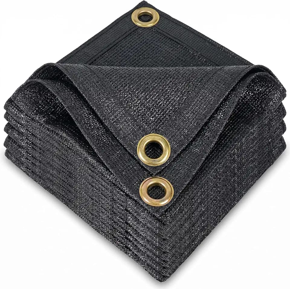 10' x 20' Garden Shade Cloth, 50% Sunblock Mesh with Grommets
