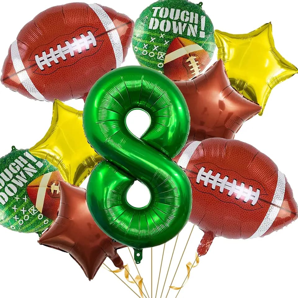 Football Balloons Set Football Birthday Party Decorations Football Touchdown Sports Theme Birthday Party Decoration, Tailgate Game Day Football Theme Supplies Birthday Party Decorations