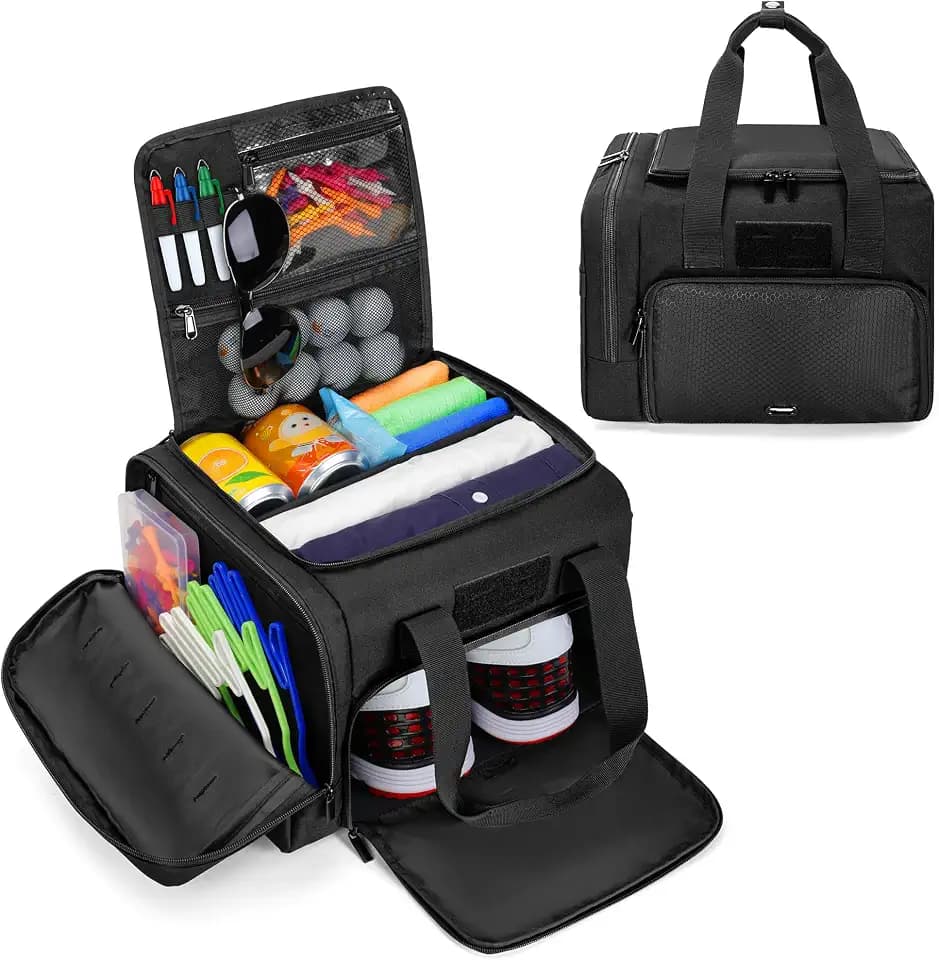 DSLEAF Small Golf Trunk Organizer Bag for Men/Women, Golf Car Locker, Black