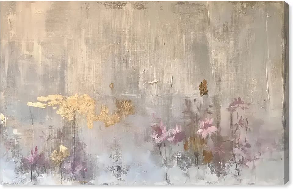 Art Remedy Sienna Gilded III Canvas Fancy Floral Art, Gallery Wrapped, 54" x 36"
