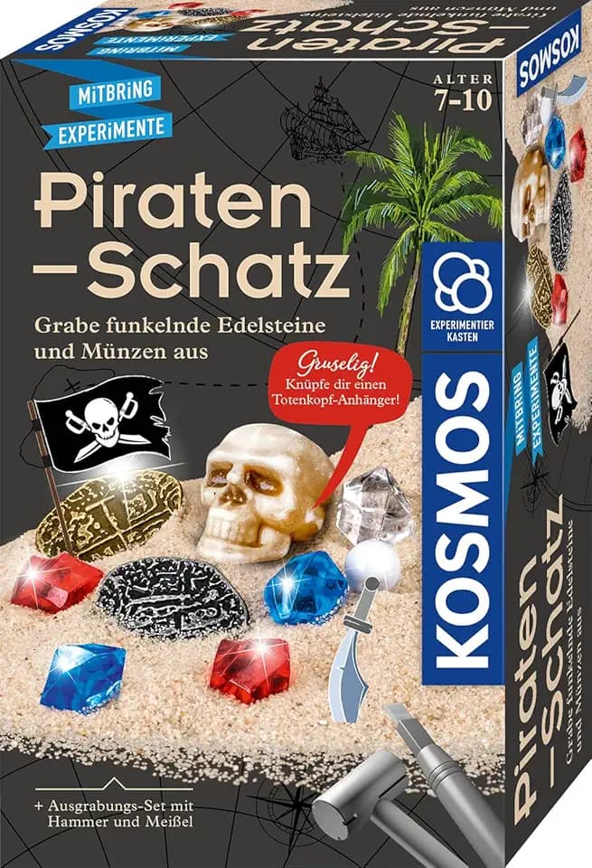 KOSMOS Piraten-Schatz Experimentierset, Ausgrabungs-Set ab 7 Jahren