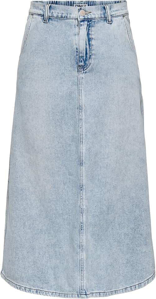 ONLY Female Jeansrock ONLMINDY Denim Langer Rock