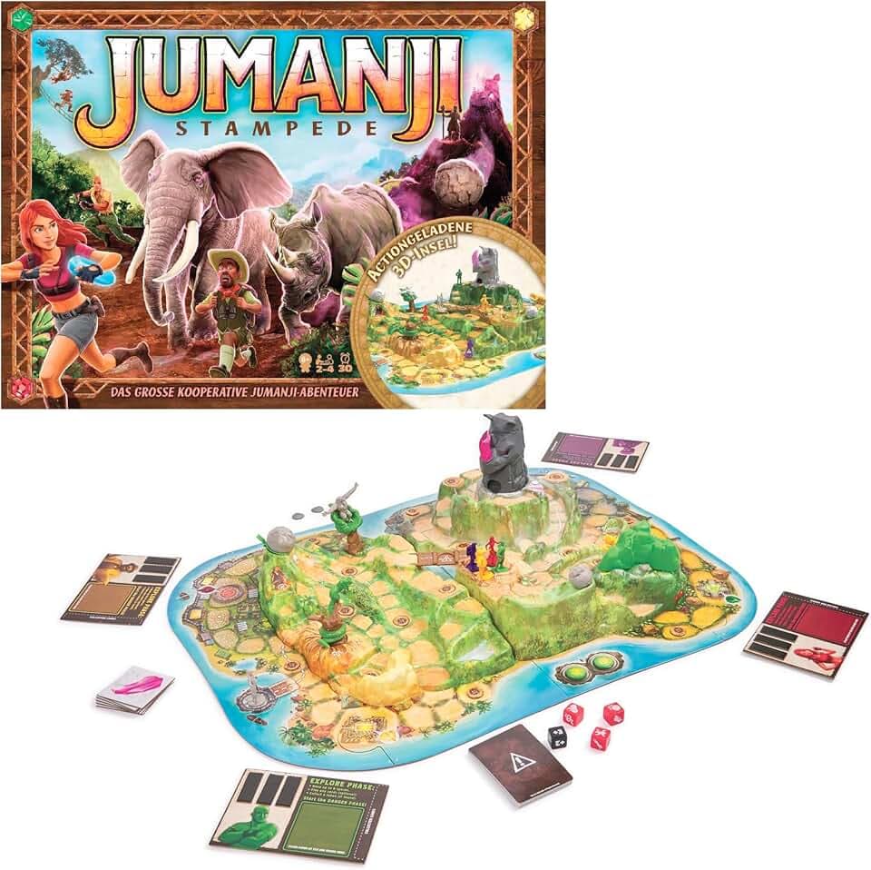Spin Master Games - Jumanji Stampede - großes kooperatives 3D-Abenteuerspiel für die ganze Familie, 2-4 Spieler, ab 8 Jahren