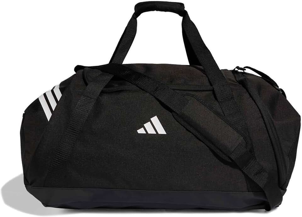 adidas Unisex Tiro Duffle Bag Large Duffel Bag, Black/White, One Size
