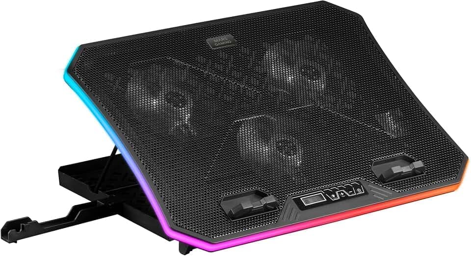Mars Gaming MNBC6, Kühlsockel + Ständer XL 19'' ARGB, 3 Lüfter, Mobiler Ständer