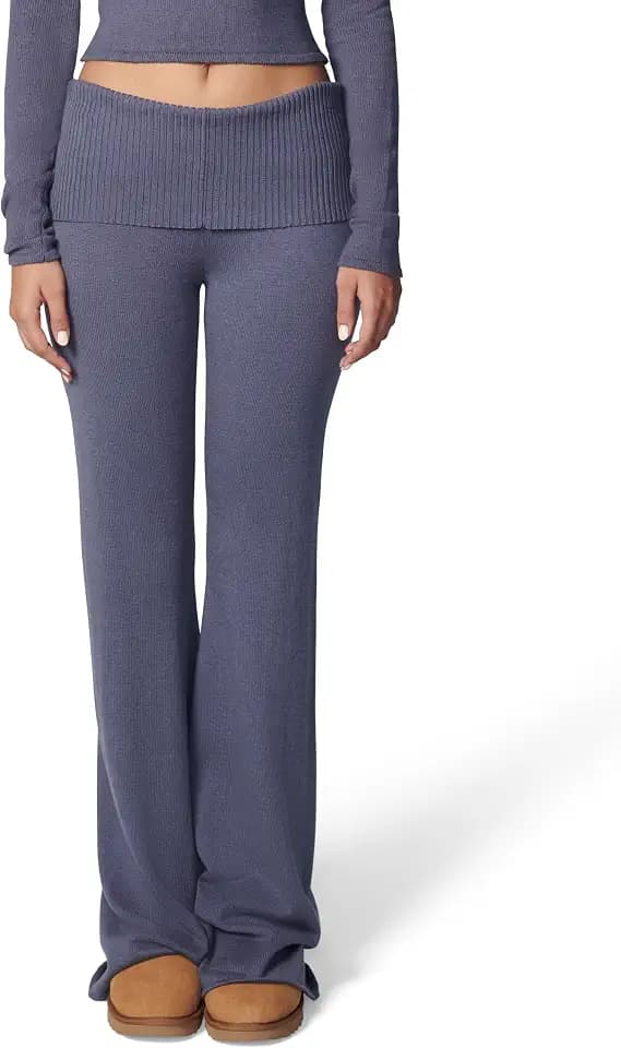 Florence by Mills Women's Barre Collection Foldover Wide Leg Pant