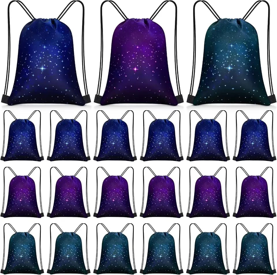 Censen 24 Pcs Galaxy Party Drawstring Bags Party Favor Gift Kids