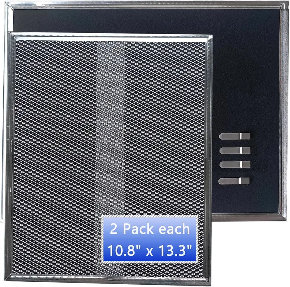 2-Pack S99010308 BPSF30 for Allure Range Hood Charcoal Filters 10.8"x13.3"