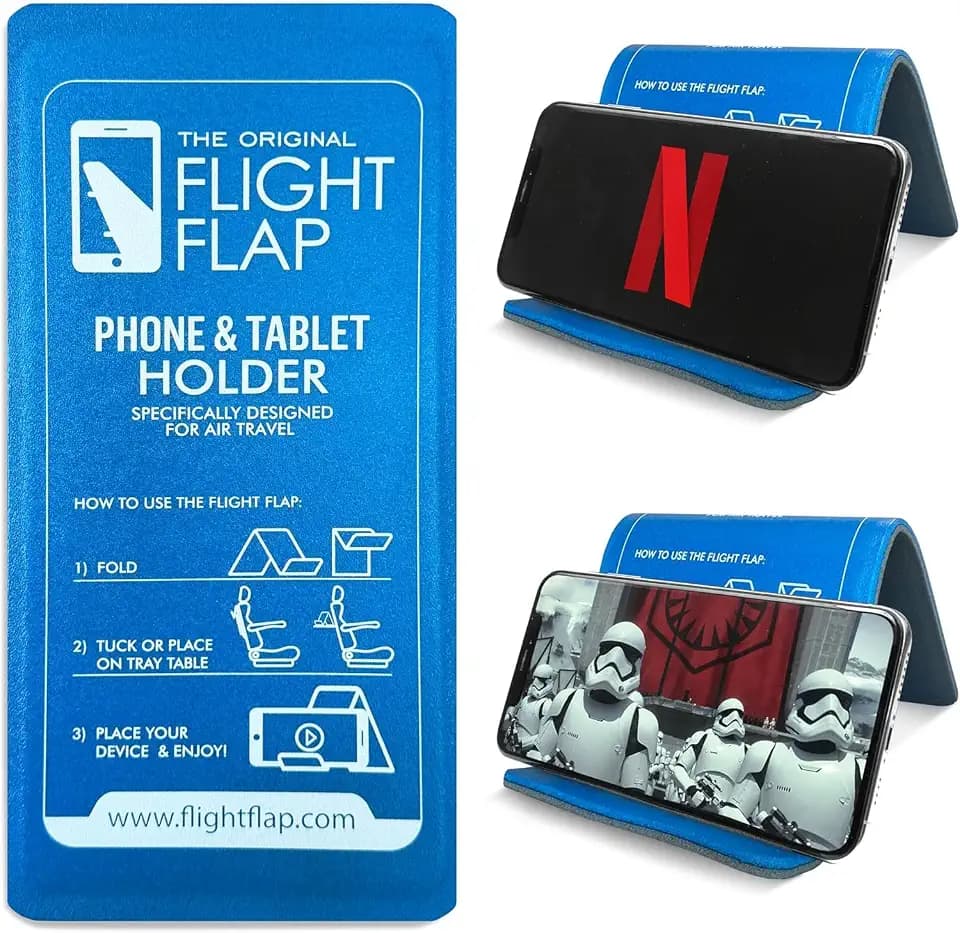 Flight Flap Airplane Phone Holder - Foldable Phone Stand for Plane Travel