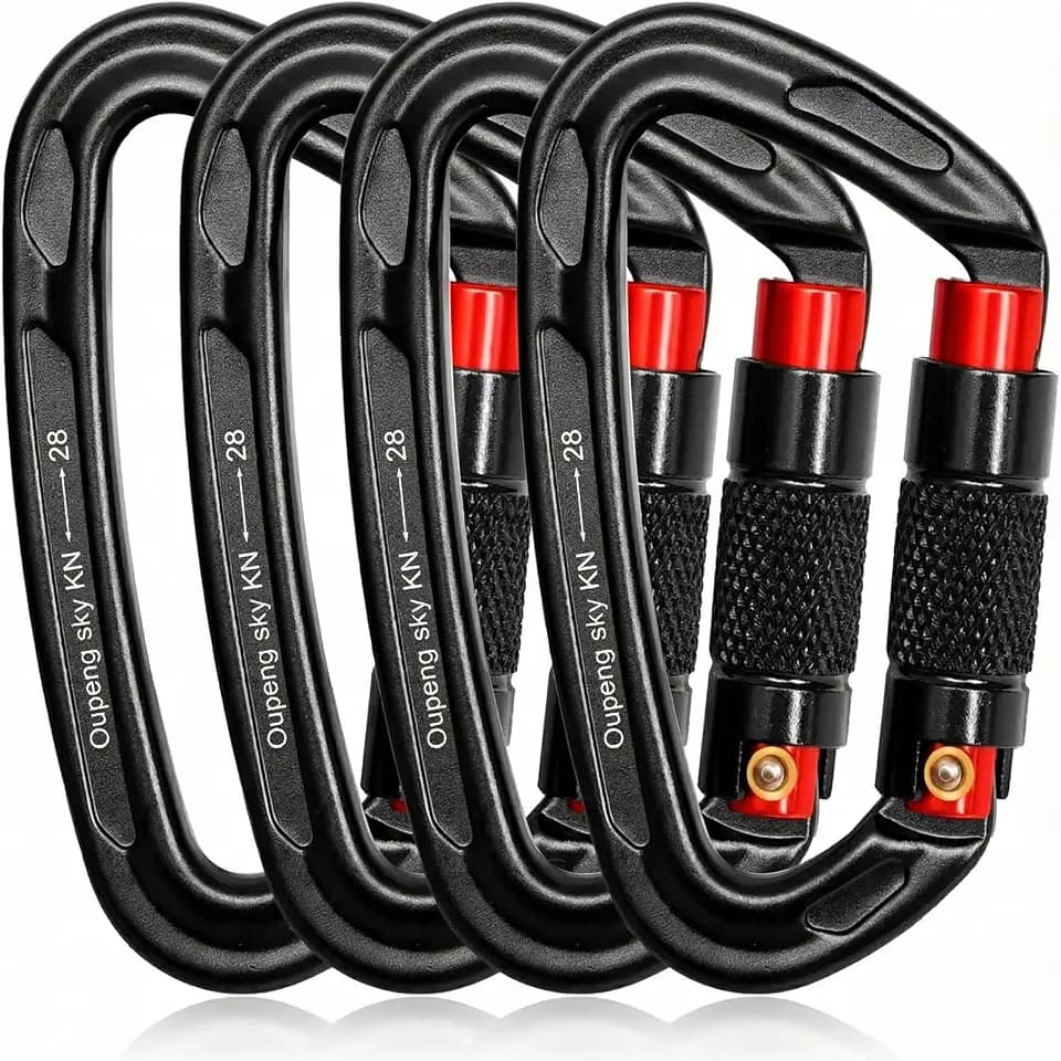 Oupeng sky Auto Locking Carabiner Clips - 28KN (6172lbs) Heavy Duty Caribeaners, Large Carabiner Clip for Keychains，Hammock，Camping, Gym, Hiking, Outdoor ，Dog Leash