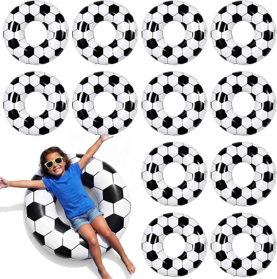 Simgoing 12 Pack Inflatable Pool Float for Kids 24 Inch Swimming Rings Inflatable Tubes Floaties Toys for Kids Adults Summer Beach, Lake, Pool Floaties Toys, Party Decorations