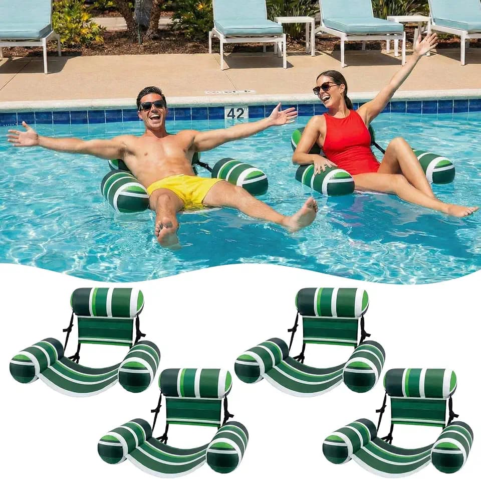 Teyva 4 Packs Inflatable Pool Floats Chairs