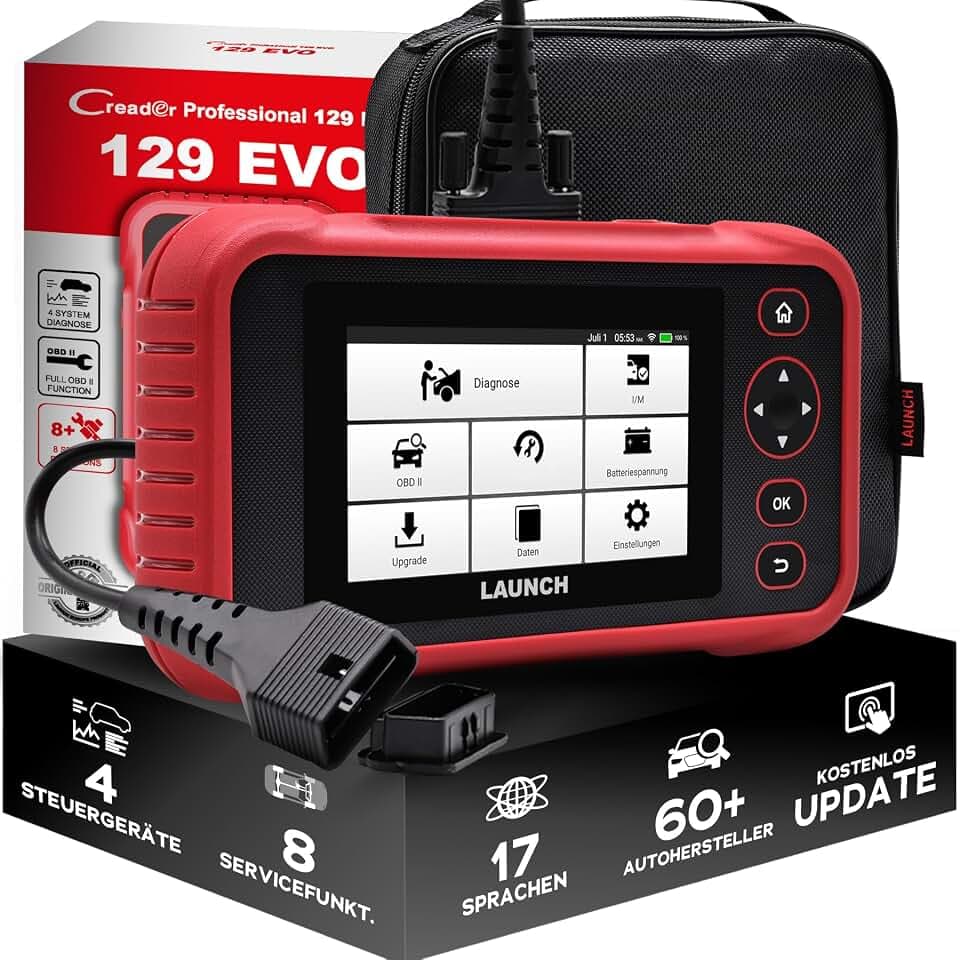 LAUNCH Europe CRP 129 EVO V3 OBD2 Diagnosegerät, 4-Systeme, 8 Services