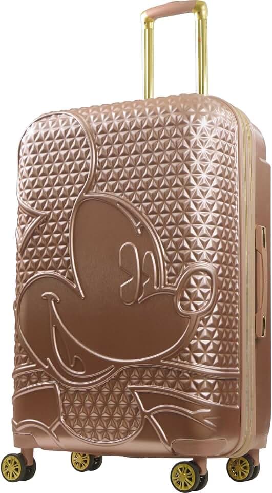 FUL Disney Mickey Mouse 30 Inch Rolling Luggage, Gold
