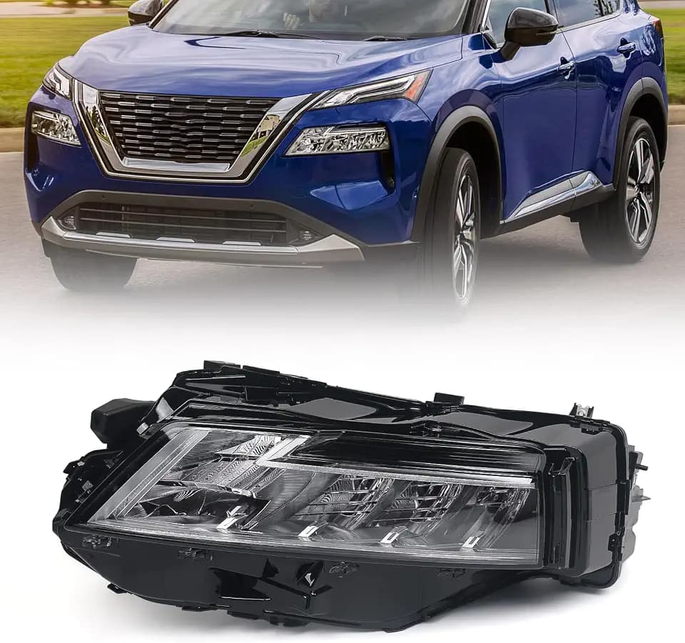 Huray Left LED Headlight for Nissan Rogue SL/SV 2021-2023 (Chrome Housing)