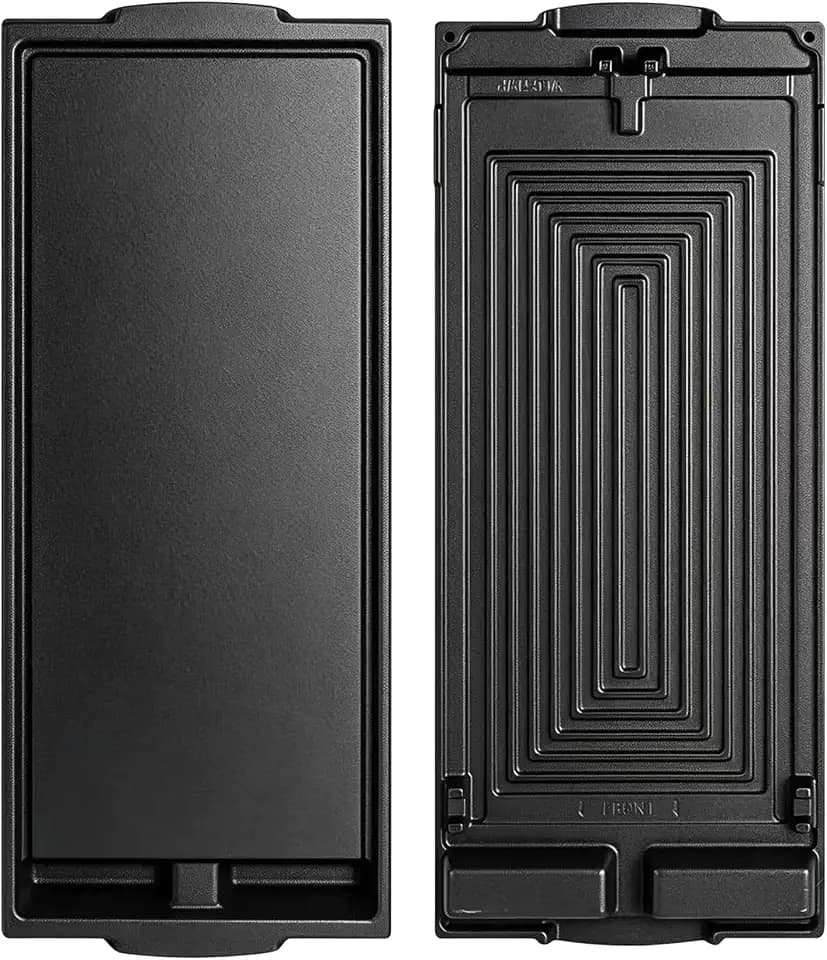 Upgraded W10432544 Cast Iron Griddle for Whirlpool Gas Stove Top Griddle Parts, W10432539 Stovetop Griddle for Whirlpool KitchenAid Jennair Maytag Gas Cooktop Parts Burner Center Griddle Flat Top Pan