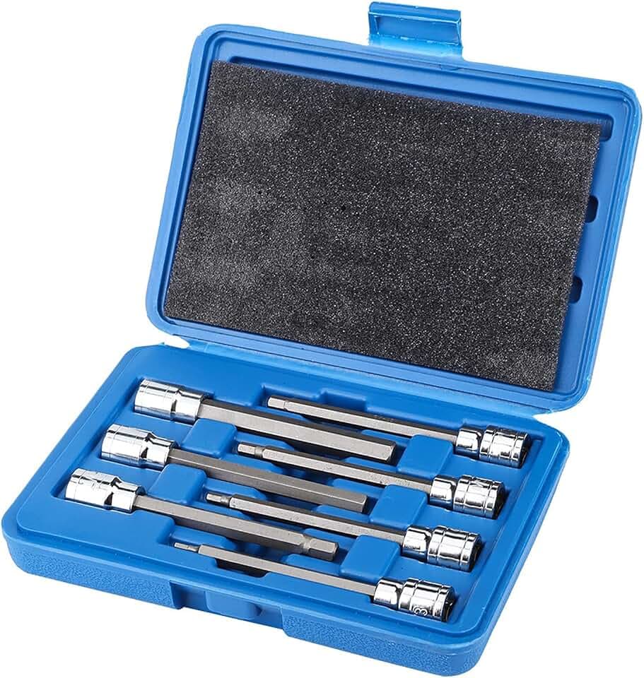 YOSOO Extra Langer Steckschlüsselsatz, 7-teilig, 3-10 mm, 110 mm