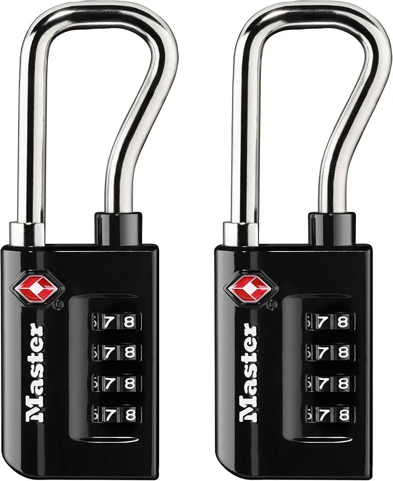 Master Lock TSA Approved Combination Luggage Lock Black 2-Pack 4696THC