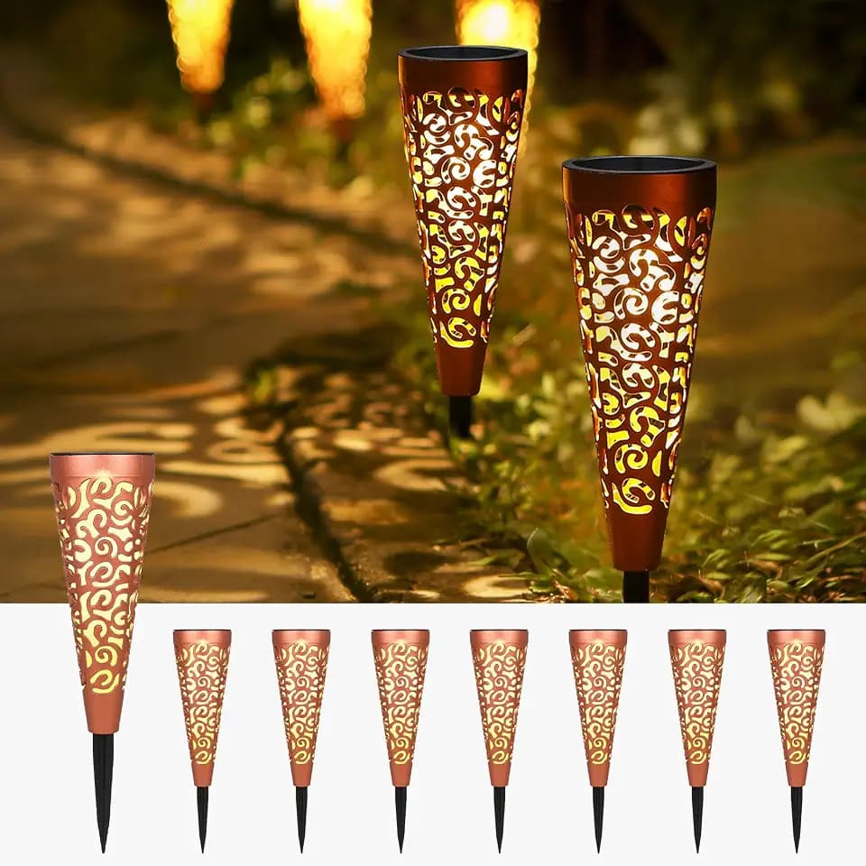 Bonsery 8 stück Solarleuchten für Außen, IP65 Wasserdicht Solarlampen für Außen Garten, Solarleuchte Garten LED Gartenbeleuchtung Solar Außen, Helle und Klare Gartenleuchten für Terrasse, Rasen, Wege
