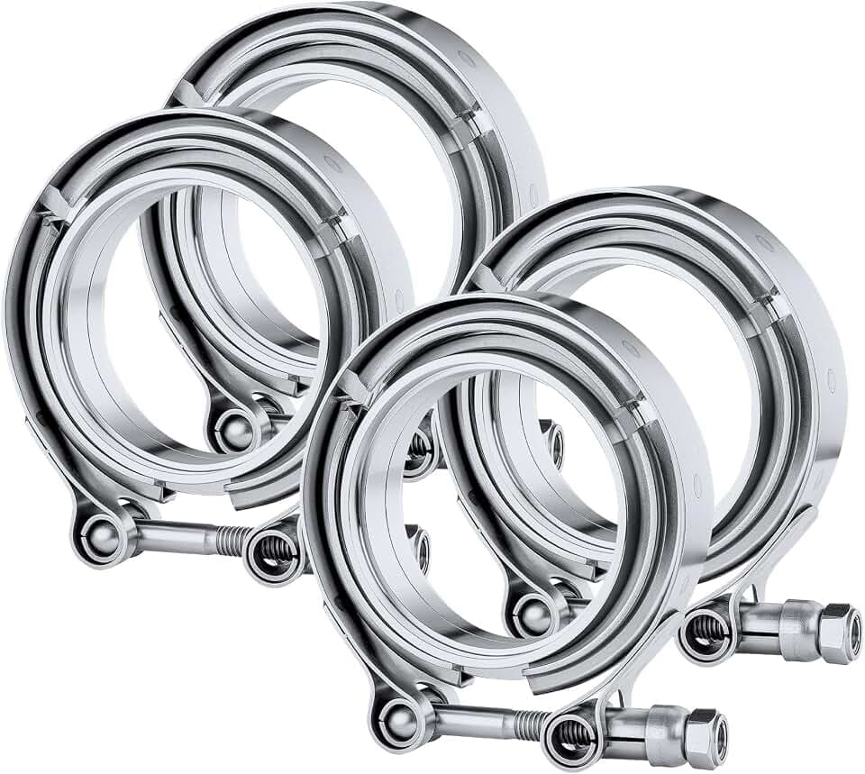 EVIL ENERGY 4PCS V Band Clamp with Flange Male Female 304 Stainless Steel (2.75")