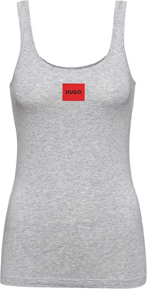 HUGO Damen Vest Red Label Top, Medium Grey33, S EU