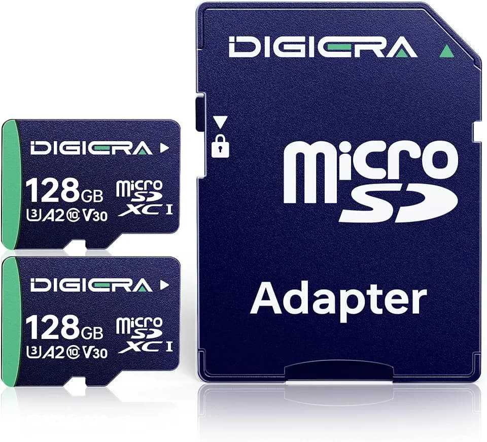 128 GB CT100 microSDXC UHS-I Speicherkarte mit Adapter - bis zu 100 MB/s, C10, U3, V30, Full HD, A2, Micro-SD-Karte für Smartphones, Tablets, Kameras, Spielekonsolen und Drohnen (2 Stück)